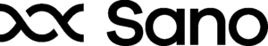 landscape logo of sano website in black color